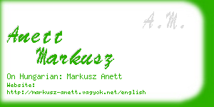 anett markusz business card